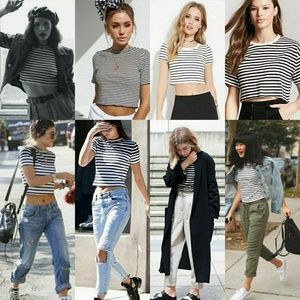 Forever 21 Stripped Crop top SMALL